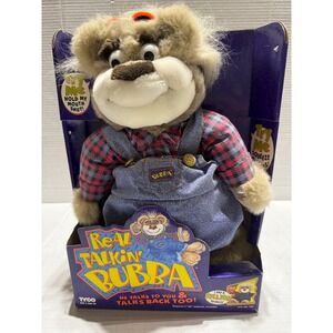 REAL TALKIN' BUBBA - Vintage 1997 Tyco Plush Talking Stuffed Animal Bear